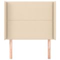 vidaXL Čelo postele so záhybmi krémové 83x16x118/128 cm látka