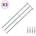 vidaXL Zabezpečovacia mriežka na okná s 3 priečkami 3 ks 930-1740 mm