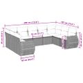 vidaXL 9-dielna záhradná súprava pohoviek s vankúšmi svetlosivá
