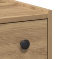 vidXL Úzka kúpeľňová skrinka s kolieskami dub artisan kompozitné drevo
