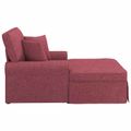 vidaXL Pufa s sukňou 3 ks Víno červené látka 91 x 157 x 91 cm