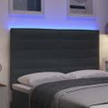 vidaXL LED hlavová doska Tmavo šedá 144 cm Kordúrová tkanina