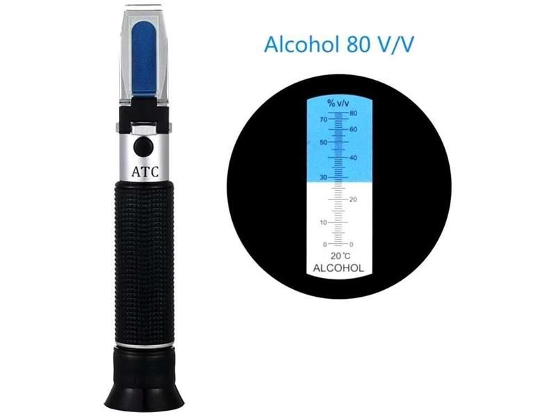 Optický refraktometer ATC 0-80% VOL na meranie obsahu alkoholu