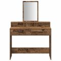 vidaXL Toaletný stolík Staré drevo 100 x 41 x 140 cm Kompozitné drevo