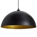 vidaXL Stropná lampa 2 ks, nastaviteľná výška, pologuľa, čierna