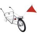 Nákladný vozík za bicykel s jednými kolesom a úložnou taškou
