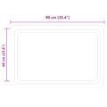 vidaXL Zrkadlo do kúpeľne s LED Priehľadná 90 x 60 cm tvrdené sklo