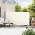 vidaXL Zaťahovacia bočná markíza na terasu 180x500 cm, krémová