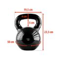Kettlebell pokrytý vinylom HMS KNV16 16 kg, čierny