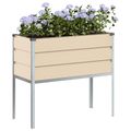 vidaXL Hrantík Slonovinová 100 x 45 x 90 cm Pozinkovaná oceľ