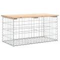 vidaXL Záhradná lavička gabiónový dizajn 83x44x42 cm masívna borovica