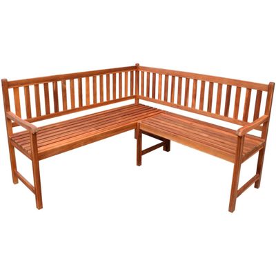 vidaXL Rohová záhradná lavička 150 cm, akáciový masív