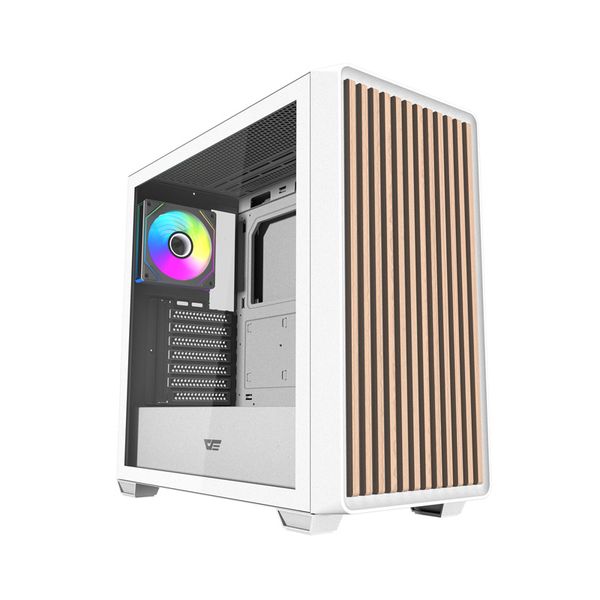 Počítačová skriňa Darkflash DS900WD ATX (biela) + 4 ventilátory