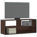 vidaXL TV skrinka hnedý dub 100x31x39,5 cm kompozitné drevo a kov