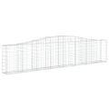 vidaXL Oblúkové gabionové koše 9 ks 400x30x80/100cm pozinkované železo