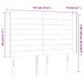 vidaXL Čelo postele s LED zelené 147x16x118/128 cm látka