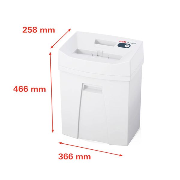 skartovač HSM Pure 220 / 4 x 25 / 3 / 6 - 7 listov/ 225 / 20l / 15:45min / cross