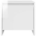 vidaXL Nočné stolíky 2 ks lesklé biele 45x34x44,5 cm drevotrieska