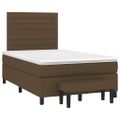 vidaXL Boxspring posteľ s matracom tmavohnedá 120x190 cm látka