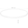 vidaXL Okrúhla stolová doska z drevovlákna 600x18 mm
