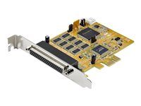 Startech 8-Port PCI Express RS232 Serial Adapter Card, PCIe RS232 Serial Card, 16C1050 UART, Multiport Serial DB9 Controller/Expansion Card, 15kV ESD Protection, Windows & Linux - Up to 921.6 Kbps Baud - Sériový adaptér - PCIe - RS-232 x 8 - žltá - kompatibilný s TAA
