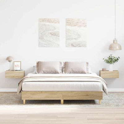 vidaXL Posteľný rám bez matraca dub sonoma 140x200 cm kompozitné drevo