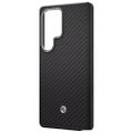 Obal Samsung Enzo Aramid pre Samsung Galaxy S25 Ultra čierno-strieborný
