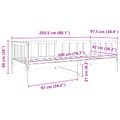 vidaXL Rám postele Včelí hnedý 90 x 190 cm Masívne borovicové drevo