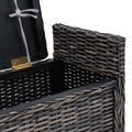 vidaXL Úložná lavička GENDT Čierny umývať 110 x 40 x 50 cm Ratan