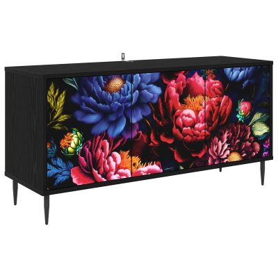 vidaXL TV skrinka KIEL 102 x 33 x 51 cm Čierny dub Kompozitné drevo