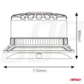 LED výstražný maják W28M 12V 24V AMiO-04105