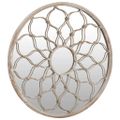vidaXL Záhradné zrkadlo pieskové 60x3 cm okrúhle exteriérové železo