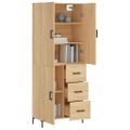 vidaXL Vysoká skrinka dub sonoma 69,5x34x180 cm spracované drevo