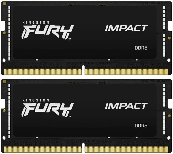 Kingston FURY Impact/SO-DIMM DDR5/32GB/5600MHz/CL40/2x16GB Operacní pamet, DDR5, 32GB (2x 16GB kit), 5600MHz, SO-DIMM, CL40,  XMP, 1,1V, cerná