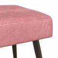 vidaXL Lavica s gombíkovým prešívaním Ružová 110 x 40 x 46 cm Zamat