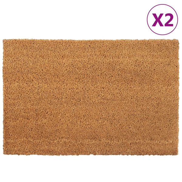 vidaXL Rohožky 2 ks prírodné 40x60 cm všívané kokosové vlákno