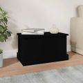 vidaXL Úložný box čierny 50x30x28 cm spracované drevo