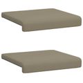 vidaXL Vankúš na lavičku 2 ks Textúrovaná zamat Khaki Hĺbka 35 cm