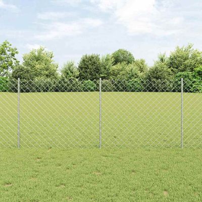 vidaXL Retiazkový plot s podperou 25 x 1 m (Š x V)