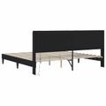vidaXL Rám postele s LED pásikmi Čierna 180 x 200 cm Umelá koža