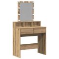 vidaXL Toaletný stolík dub artisan 80 x 41 x 144.5 cm Kompozitné drevo