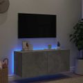 vidaXL TV nástenná skrinka s LED svetlami betónovo sivá 100x35x41 cm