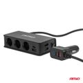 Predlžovacia zásuvka s nabíjačkou 3xUSB-A USB-C QC 3.0 PD 3.0. 148W AMiO-04836