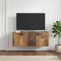vidaXL Nástenná TV skrinka Staré drevo 78,5 x 31 x 30 cm