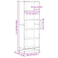 vidaXL Knižnica dymový dub 60x35x170,5 cm kompozitné drevo