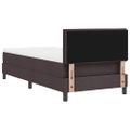 vidaXL Posteľ s pružinovým rámom Tmavohnedá 90 x 200 cm látka