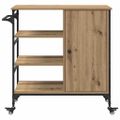 vidaXL Kuchynský vozík Remeselný dub 87.5 x 39 x 84.5 cm