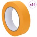 vidaXL Pásky na maliarske maskovanie 24 ks Žltá 30mm x 50m Papier