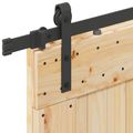 vidaXL Posuvné dvere NARVIK 100 x 210 cm (213,5 cm) Prírodná a čierna