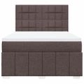 vidaXL Boxspring posteľ s matracom tmavohnedá 160x200 cm látka